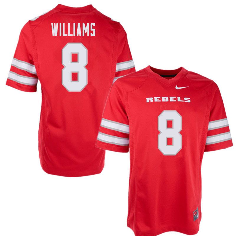 Men's UNLV Rebels #8 Charles Williams College Football Jerseys Sale-Red - Click Image to Close